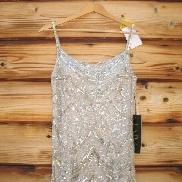 NWT Lara New York 29117 SCOOP NECK BEADED DRESS - Picture 5 of 12